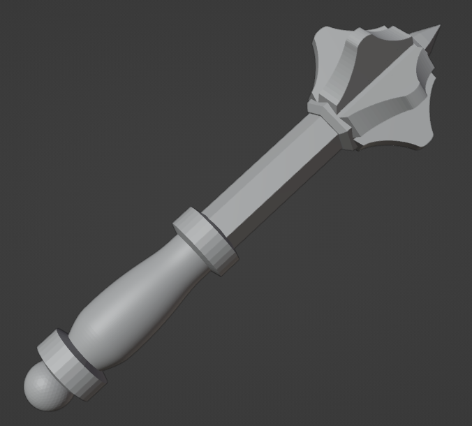 Flanged mace
